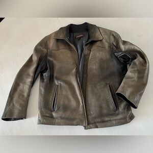 Danier Men's Leather Jacket - Distressed Gray